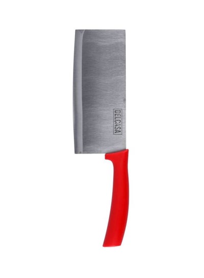 Buy Stainless Steel Knife Silver/Red 7inch in UAE