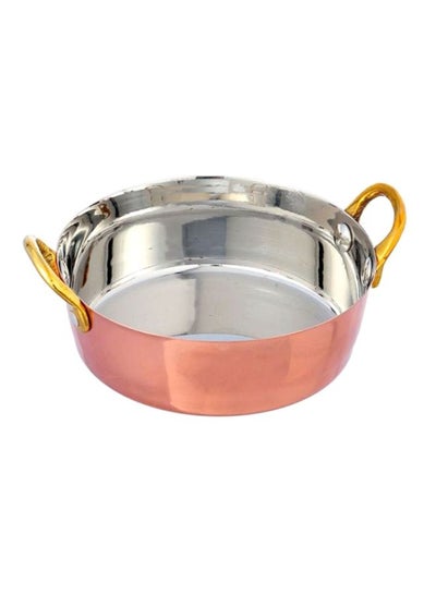 Buy Copper Serving Dish Rose Gold/Silver 12cm in Saudi Arabia