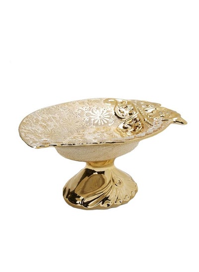 Buy Candy Plate Gold 17x13cm in UAE