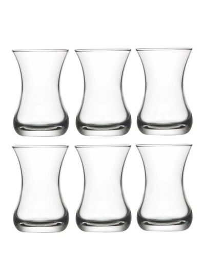 Buy 6-Piece Asena Tea Cup Set Clear in UAE