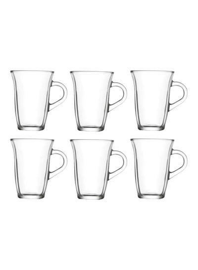 Buy 6-Piece Nisa Tea Glass Set Clear in UAE