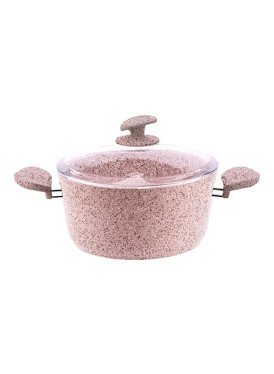 Buy Granite Casserole Pink/Clear 30cm in UAE