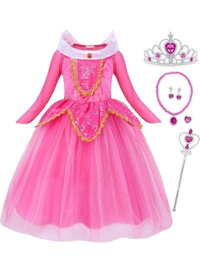 اشتري Princess Party Costume Dress Set 140cm في السعودية