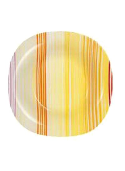 Buy 6-Piece Stripes Soup Plates Yellow/Orange/Red 23cm in UAE