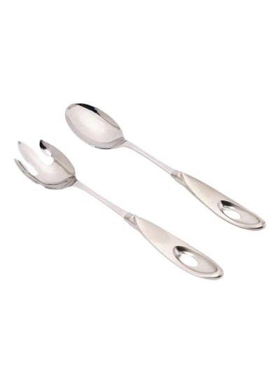 Buy 2-Piece Salad Server Set Silver in UAE