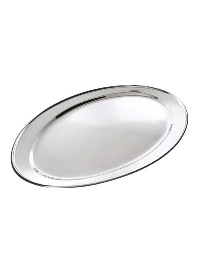 Buy Oval Tray Silver 40cm in UAE