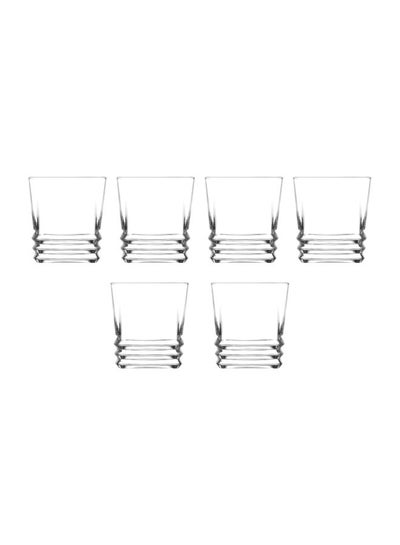 Buy 6-Piece Elegan Glass Set Clear in UAE