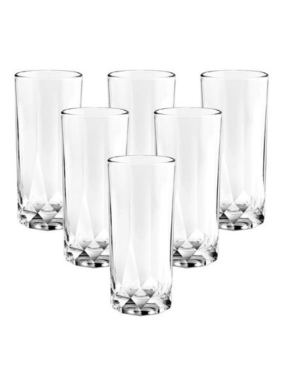 Buy Pack Of 6 Connexion Long Drink Tumbler Clear 6x430ml in UAE