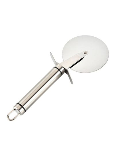 Buy Rolling Pizza Cutter Wheel Silver 21.6x8cm in Saudi Arabia