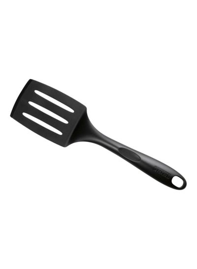 Buy Bienvenue Angle Slotted Spatula, Heat Resistent Plastic Black in UAE