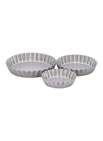 Buy 3-Piece Tart Set Silver in Saudi Arabia