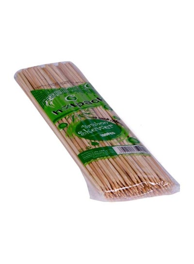 Buy 100-Piece Bamboo Skewer Set Beige 100x10inch in Saudi Arabia