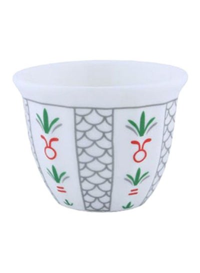 Buy Printed Cawa Cups White/Red/Grey Medium in Saudi Arabia