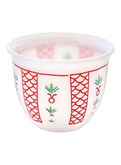 Buy Round Cawa Cup White/Red in Saudi Arabia