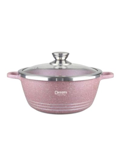 Buy Granite Casserole Pot Plum/Clear 28cm in UAE