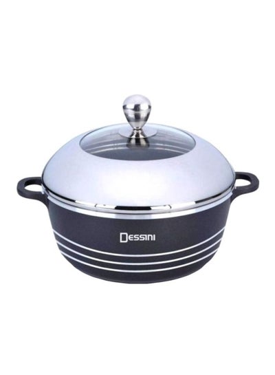 Buy Non Stick Casserole With Lid Blue/Silver 20cm in UAE