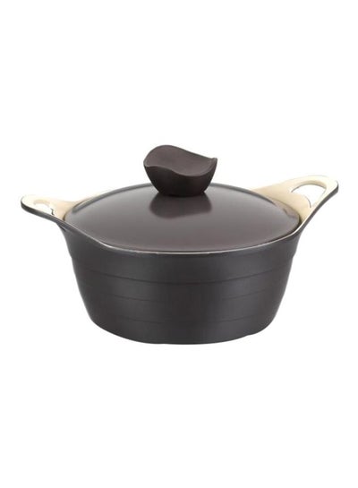 Buy Casserole Pot With Lid Black 12x24cm in UAE