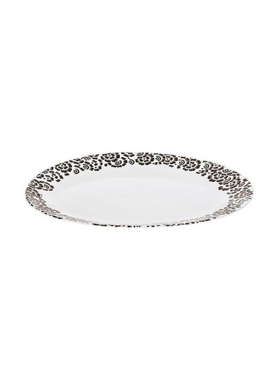 Buy Essence Matiz Oval Plate White/Black 33cm in UAE