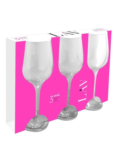 Buy 3-Piece Fame Goblet Set Clear in UAE