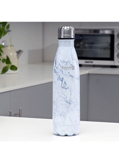 Buy Ss Vacuum Water Bottle 500Ml 7Cm X27Cm Multicolor White/Grey/Silver 500ml in UAE