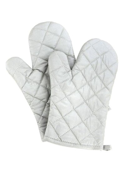 Buy Anti Steam Oven Gloves Silver 18x28cm in Saudi Arabia