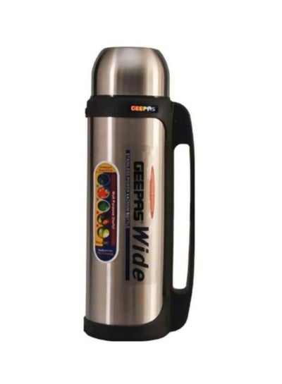 Buy Vacuum Flask Silver/Black 2.2Liters in UAE