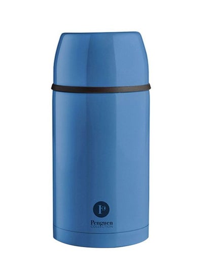 Buy Gentoo Double Wall Vacuum Flask Blue/Brown 23.5x11.2x11.2cm in Saudi Arabia