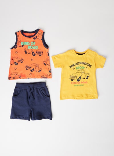 Buy Baby Truck Themed Clothing Set (Set of 3) Yellow in Egypt
