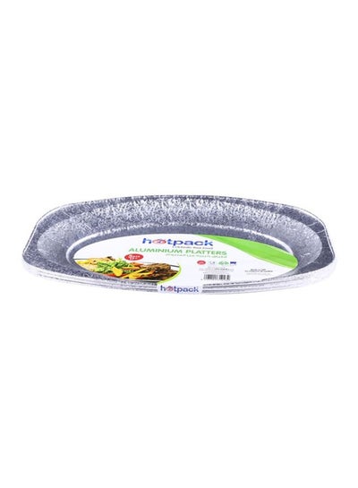 Buy 50-Piece Aluminium Platter Silver 17inch in Saudi Arabia