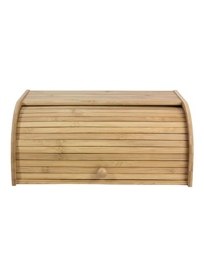 Buy Bamboo Bread Box Beige 41x18x27cm in UAE