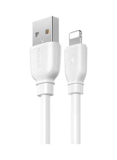 Buy Usb Cable - 8 Pin Rc-138 Suji Pro, 1.0M, Round, 2.1A, Silicone White in Egypt