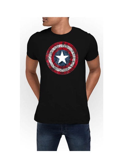 Buy Captain America Shield  T-Shirt Black in Egypt