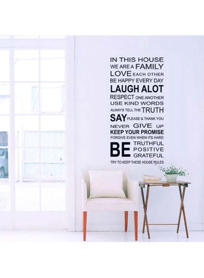 اشتري English Letter Removable Wallpaper Wall Sticker أسود في الامارات