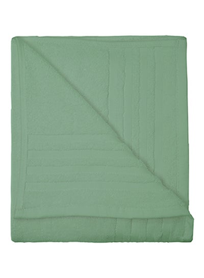 Buy 2-Piece 100% Cotton Smart Twist Large Bath Towel Set Green 70x130cm in Saudi Arabia