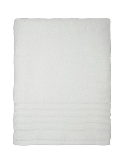 Buy 2-Piece 100% Cotton Smart Twist Large Bath Towel Set White 90x150cm in Saudi Arabia