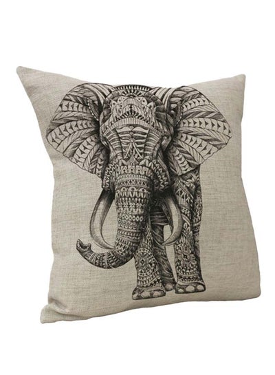 Buy Decorative Printed Soft Pillow Multicolour 45 x 45cm in UAE