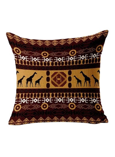 Buy Decorative Printed Soft Pillow Multicolour 45 x 45cm in UAE