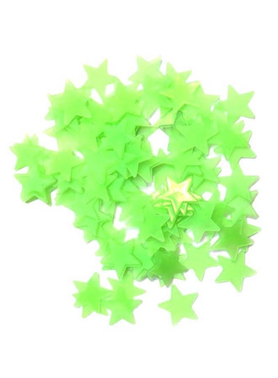 Buy Decorative Glow In The Dark Stars Wall Sticker Green in UAE