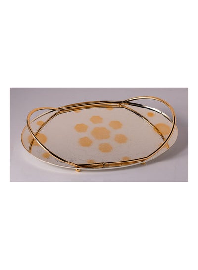 Buy Single Tray Silver/Gold/Orange 37x25cm in Saudi Arabia