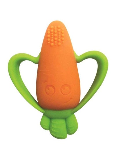 Buy Good Bites Textured Carrot Teether, 0+ Months - Orange/Green in UAE