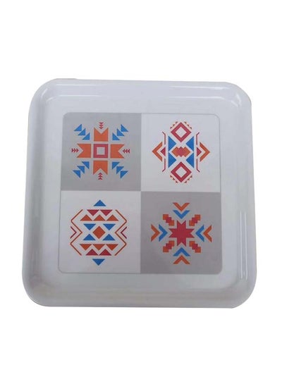 Buy Square Serving Tray White 33x33x1.7cm in Saudi Arabia