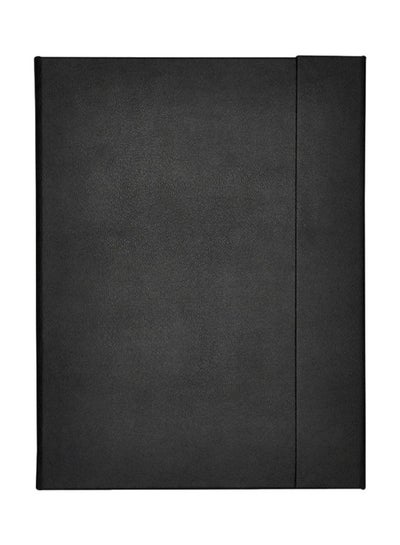 Buy A4 Italian Magnetic Folder With Writing Pad Black/Beige in UAE