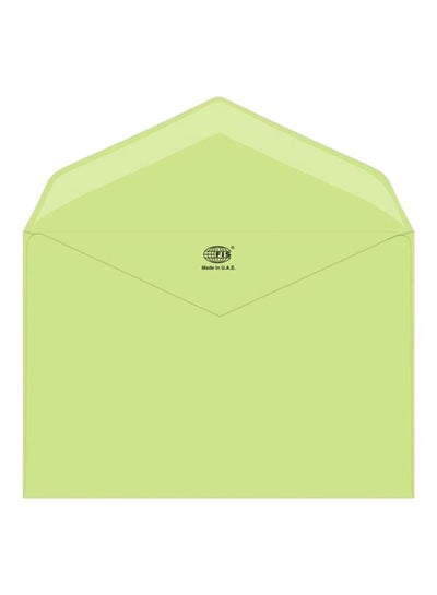 Buy 25-Piece Executive Laid Paper Glued Envelope Set Green in UAE