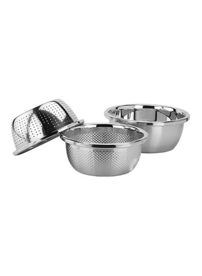 اشتري 3 Piece Cookware Set Silver في السعودية