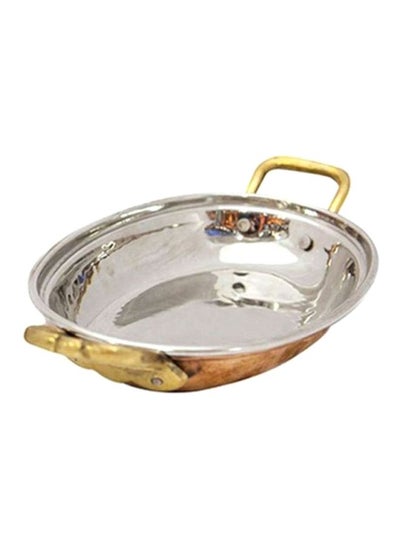 Buy Oval Dish Copper/Silver 24cm in UAE