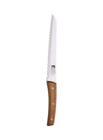 Buy Nature SS Bread Knife Brown 20cm in UAE