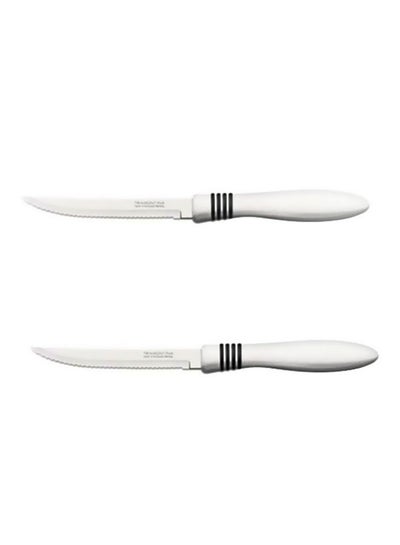 Buy 2 -Piece Steak Knives Set White 14x60x275mm in Saudi Arabia