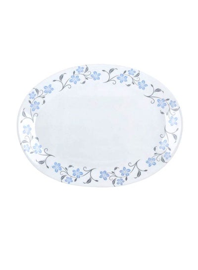 Buy Ergonomic Design Oval Platter White/Blue/Grey 32meter in UAE