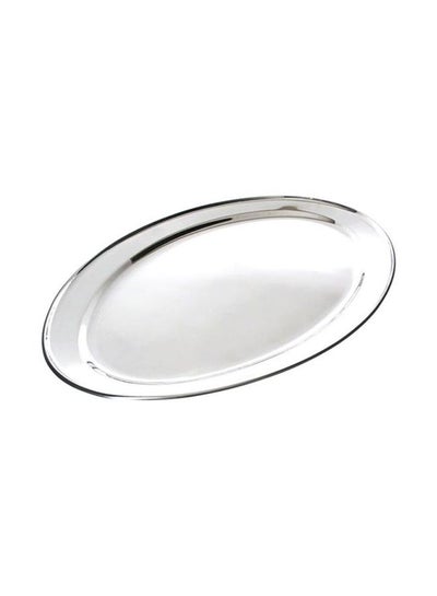 Buy Oval Tray Silver 50cm in UAE