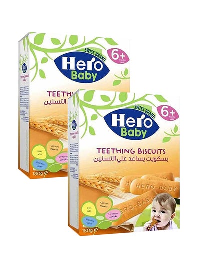 Buy Baby Teething Biscuits Assorted 180grams Pack of 2 in UAE